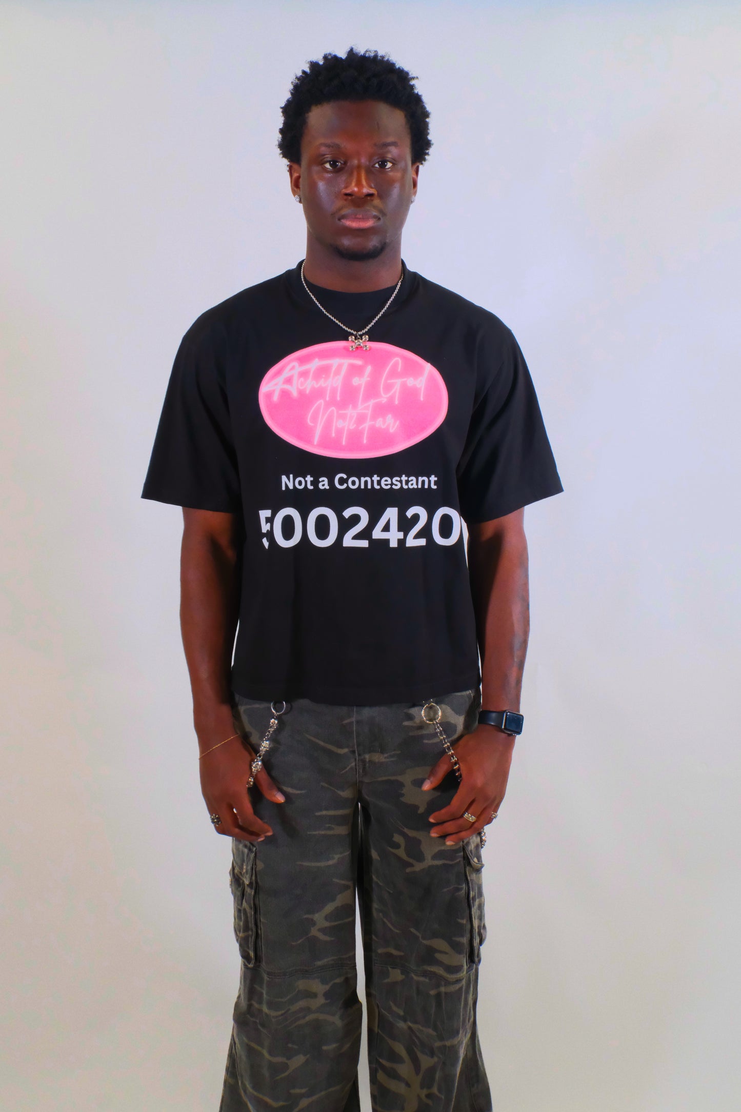 “NOT2PINK” BLACK TEE