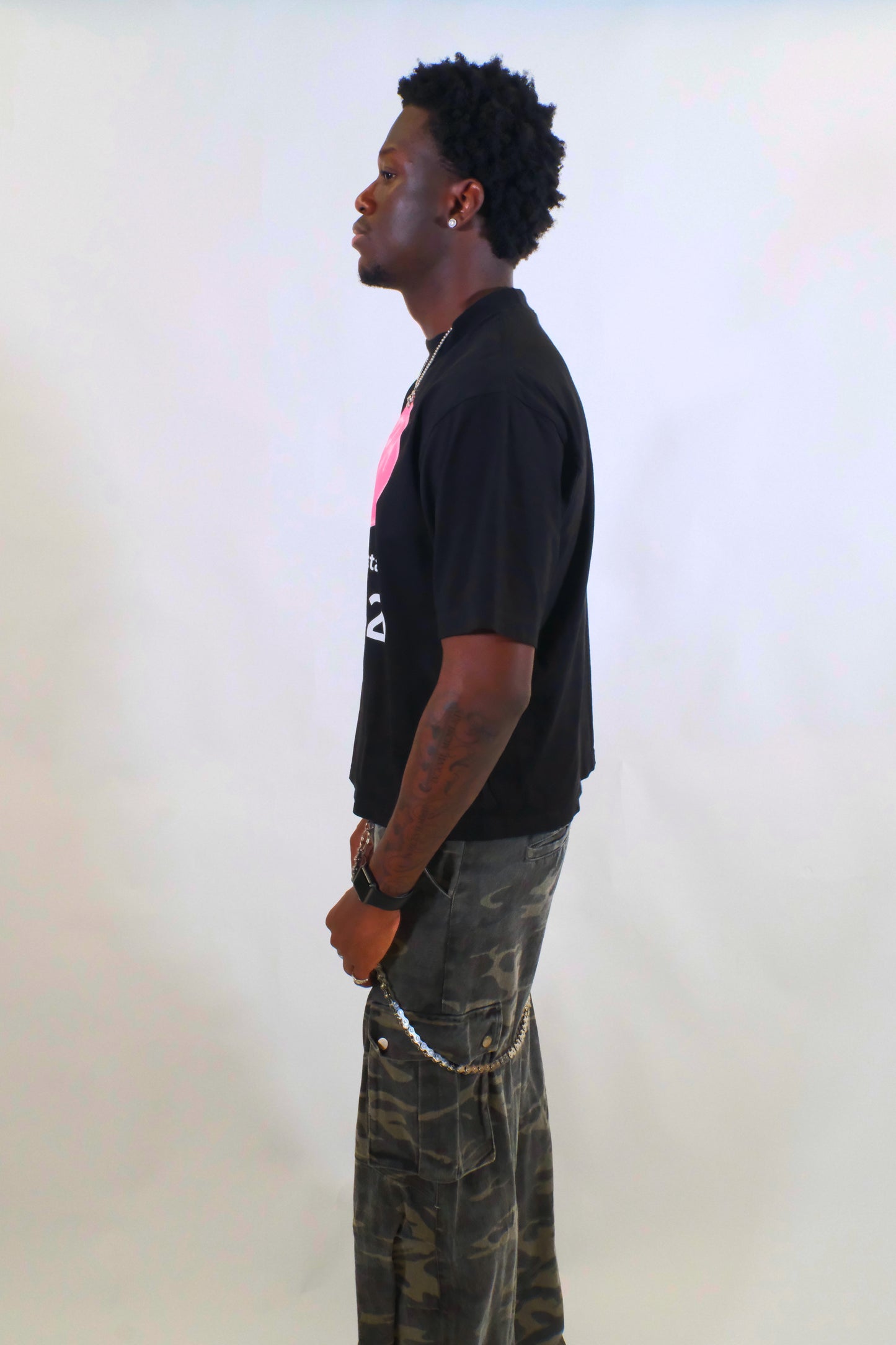 “NOT2PINK” BLACK TEE