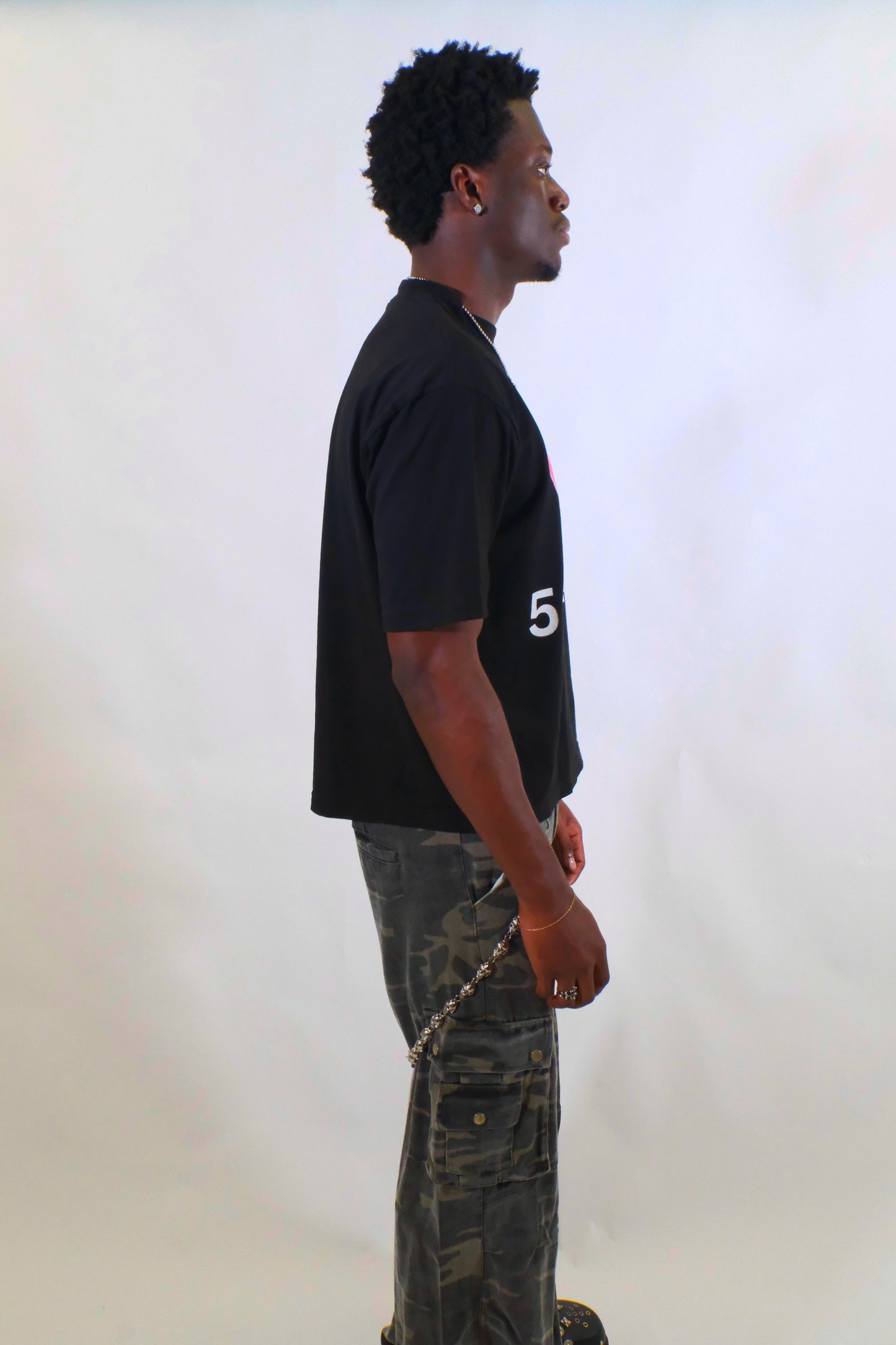 “NOT2PINK” BLACK TEE